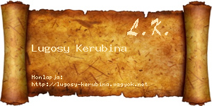 Lugosy Kerubina névjegykártya